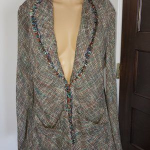 Multi-Colored Tweed Jacket